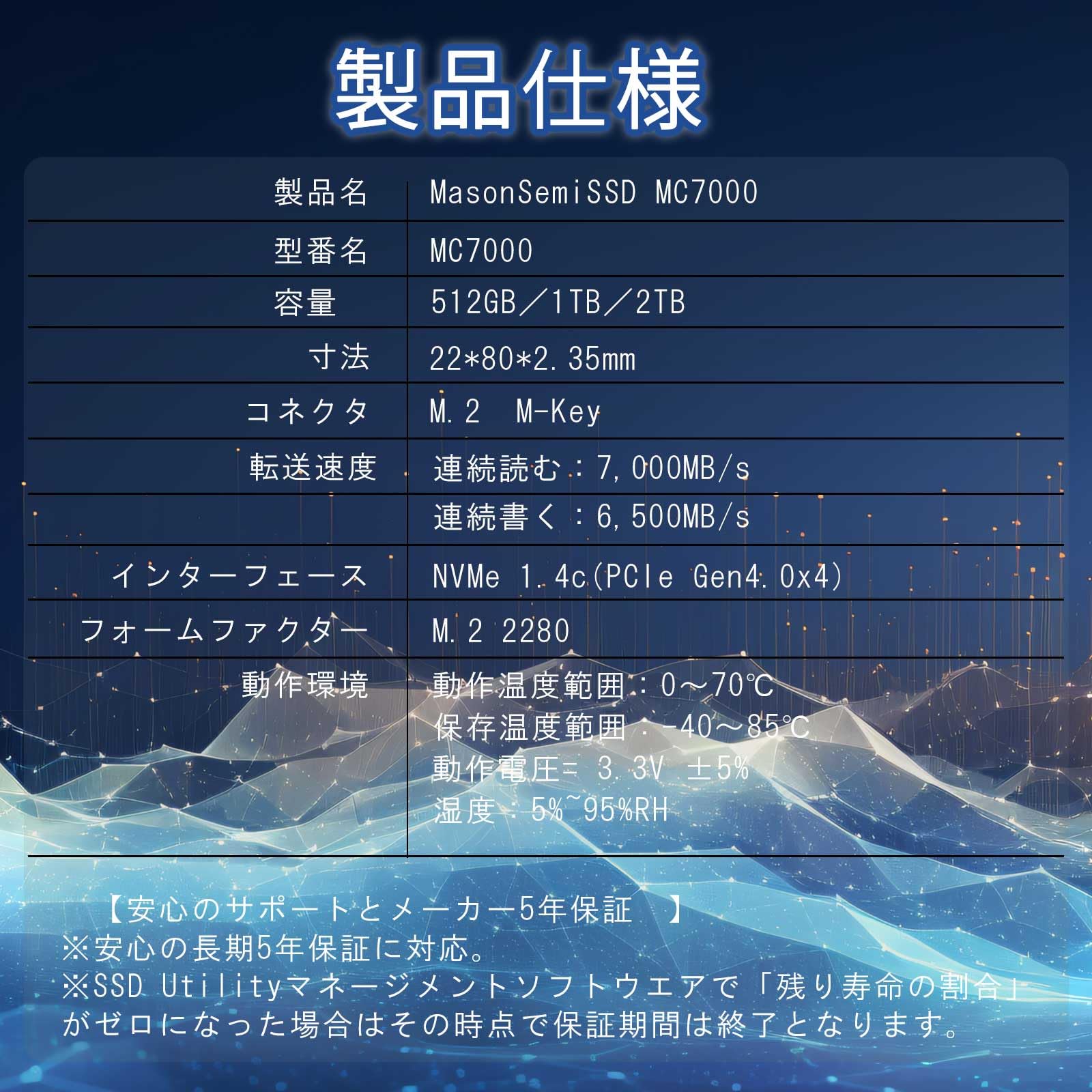 Amazon | MasonSemi 内蔵SSD 1T PCIe Gen4.0×4 (読取り最大 7,000MB/秒