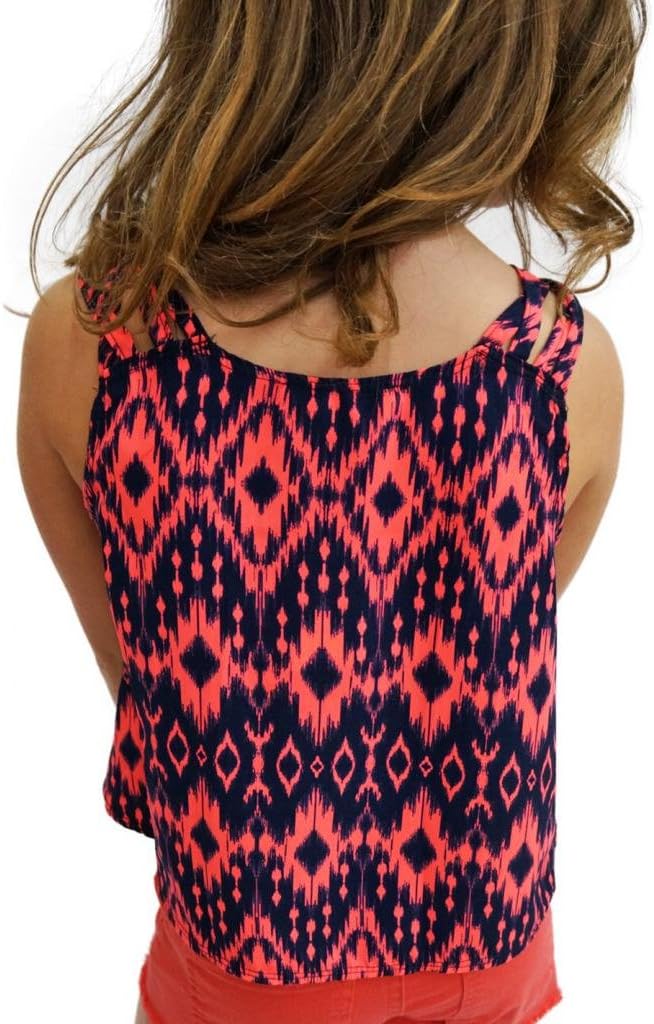 Big Girls' Crop Tank with Criss Cross Straps