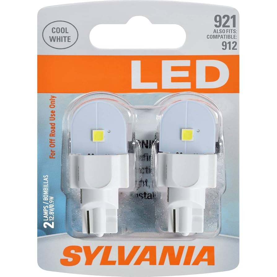 SYLVANIA 921 White LED Bulb, (Contains 2 Bulbs), Brake