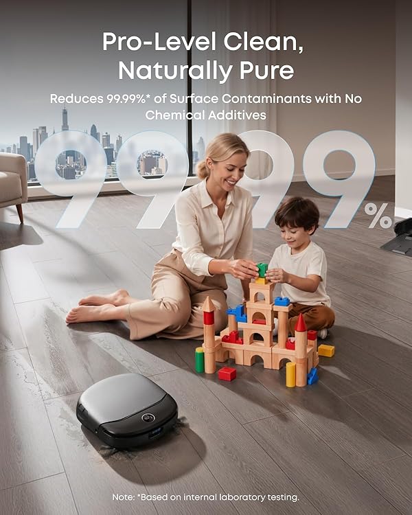 eufy Robot Vacuum Omni S1 Pro, HydroJet System with Roller Mop, Robot Vacuum and Mop Combos, Eco-Clean Ozone, Incrediable Suction, Obstacle Avoidance, Auto Mop Washing & Drying, Self-Emptying by eufy - Image 3