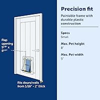 Vista 3 de Puerta para mascotas PetSafe plástico con solapa suave de color, Pequeño, S, Blanco