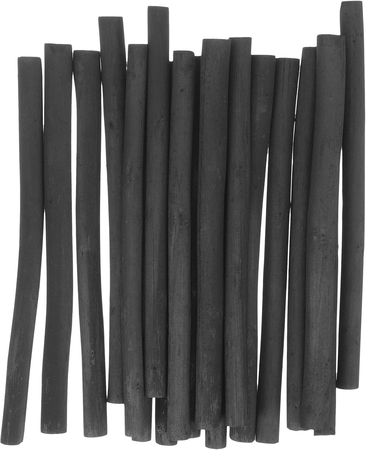 20pcs Willow Compressed Charcoal Sticks, 7-9mm Diameter, Professional Drawing and Sketching Supplies for Artists and Students, Black Charcoal for Shading and Art Sketching