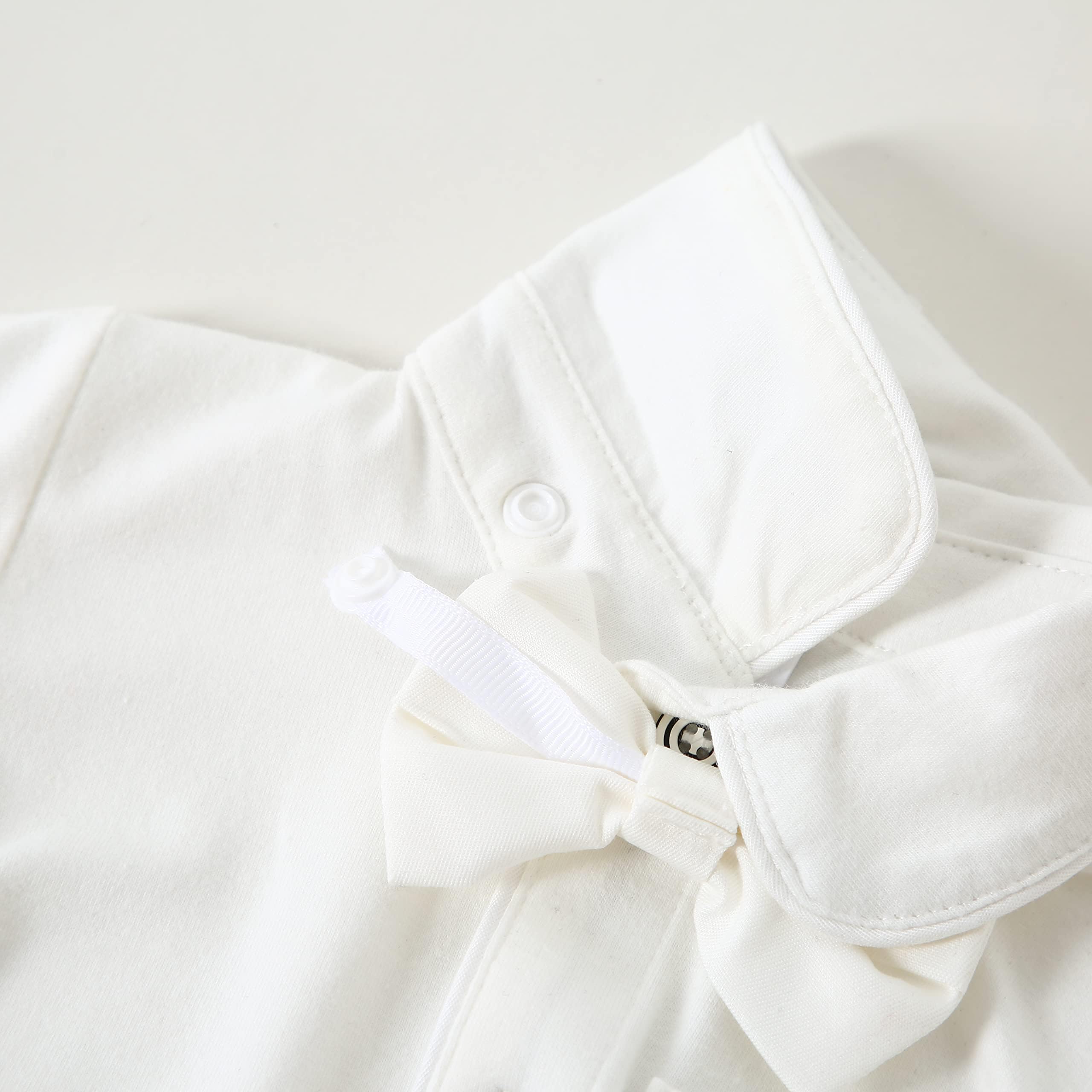 Tenue Bébé Garçon pour Bébés Costume Bapteme 0-18 Mois, Vêtement Mariage Bebe Chemise + Bretelle + Chapeau Gentleman Ensemble