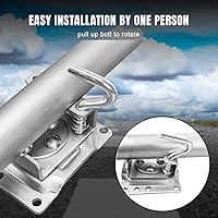 Vista 7 de Torin gato de remolque de 1000 libras con rueda, gato giratorio resistente para remolque de barco de rueda única, elevación de 10 pulgadas, gato