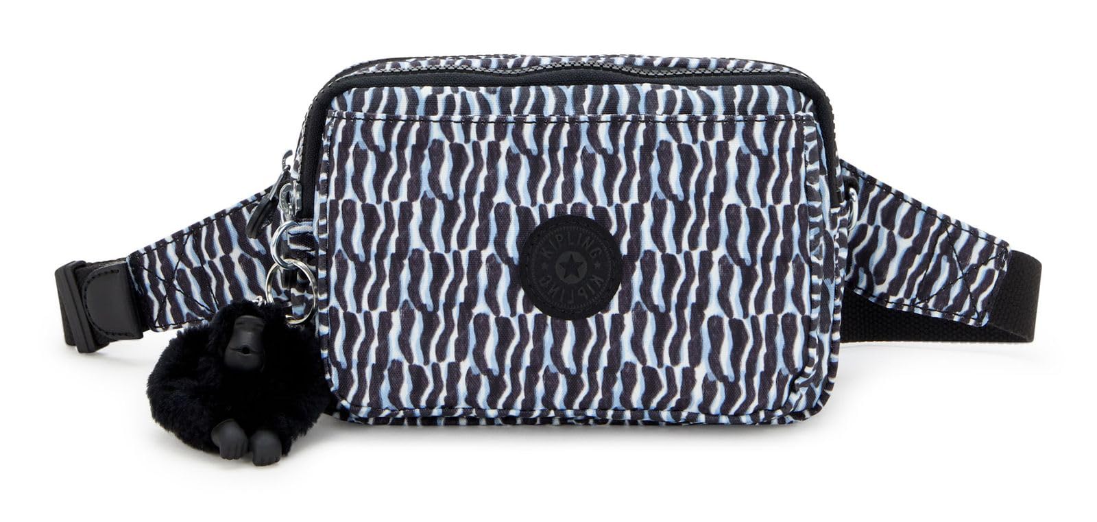 Kipling ABANU Multi Small Crossbody Convertible to waistbag, Holiday Waves (Blue)