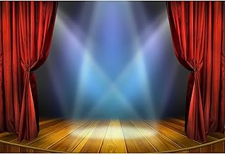Baocicco 7x5ft Theater Stage Backdrop Red Curtains Backdrop Photography ...