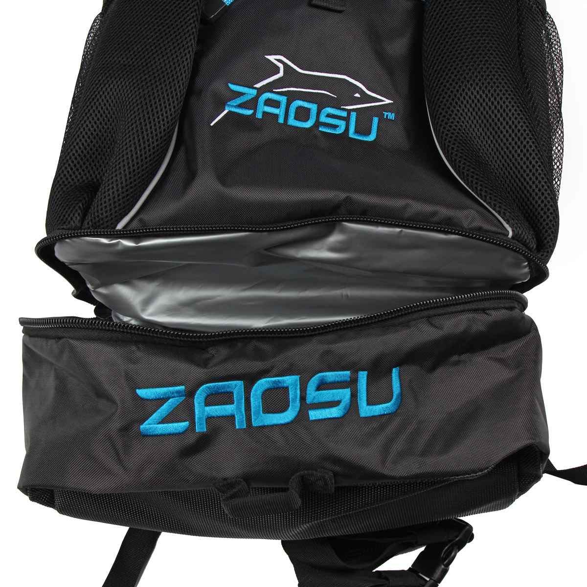 ZAOSU Triathlon- & Schwimm-Rucksack - Transition Bag | 45 Liter mit Nassfach für Schwimmbekleidung nach dem Wettkampf oder Training