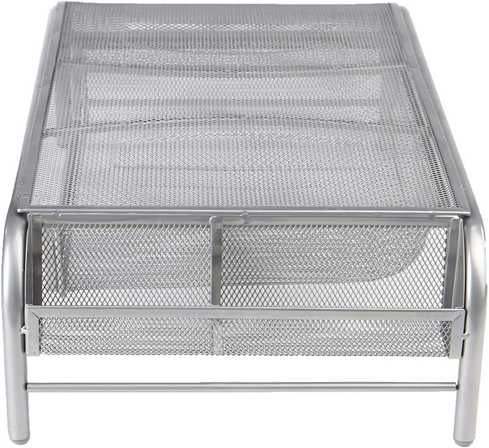 Weekly Top Sale Mind Reader 2MESHMON-SIL Metal Mesh Stand and Desk Organizer with Drawer, Monitor Riser, Silver-2 Pack Up To 40% OFF Mind Reader 2MESHMON-SIL Metal Mesh Stand and Desk Organizer with Drawer, Monitor Riser, Silver-2 Pack