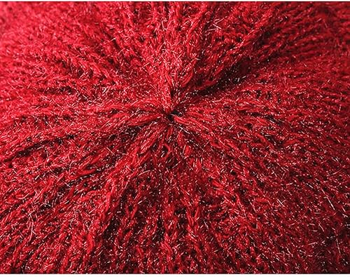 Miniatura 8 de Gorro de punto para mujer, cálido, elástico, suave, con protección de las orejas, con forro polar para mujer