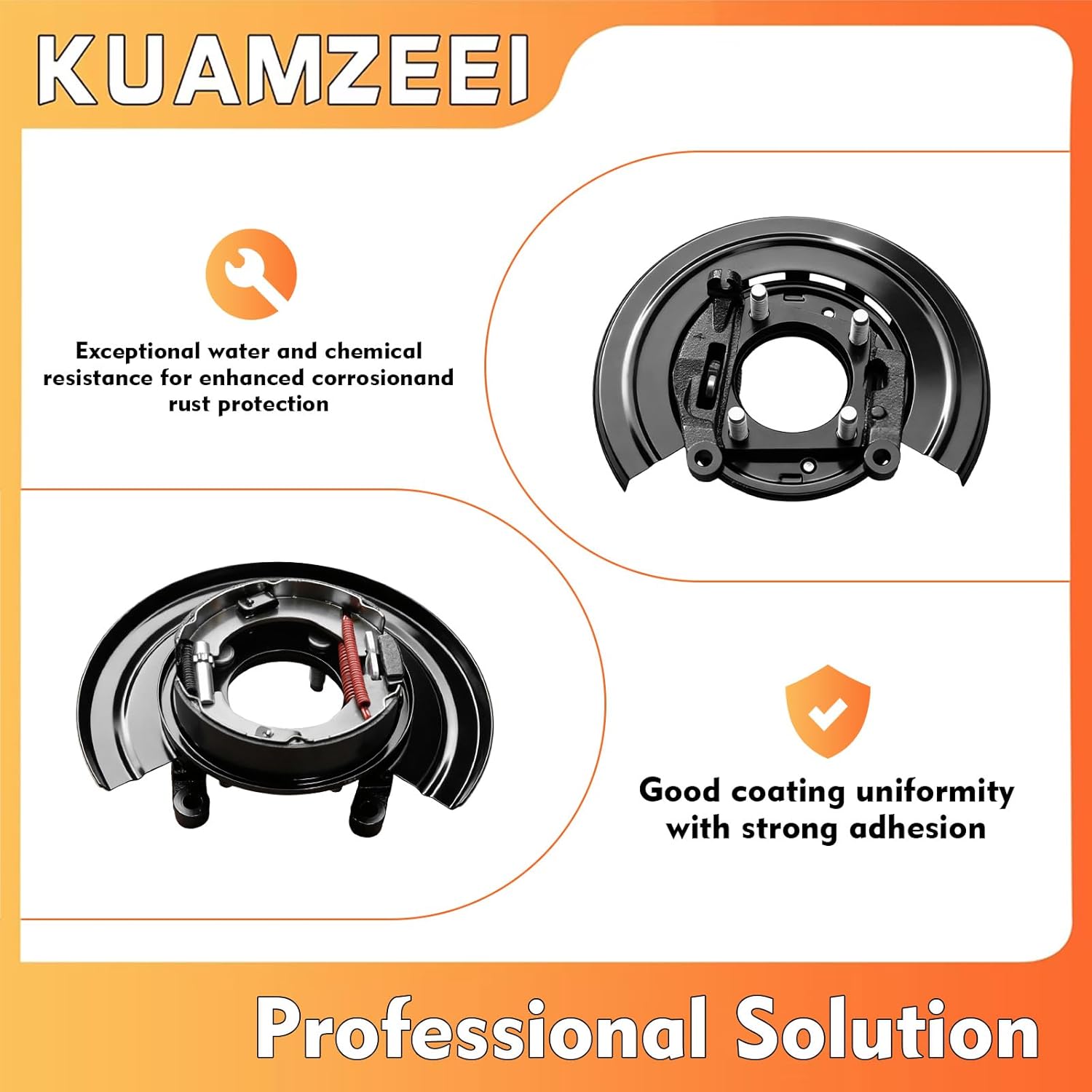 926-271 Rear Left Loaded Parking Brake Backing Plate Assembly Fits for F-250 1999 F-250 Super Duty 1999-2004 F-350 Super Duty 1999-2004,for Ford Excursion 2000-2005 Replaces YC3Z2210CA