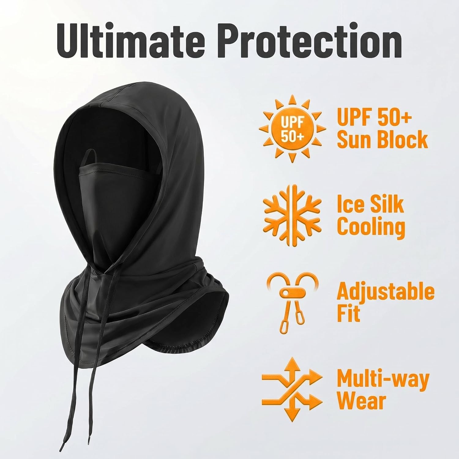 Cooling Balaclava Sun UV Protection Hood Breathable Full Head Mask Face Cover for Men Women Cycling Motorcycle Fishing