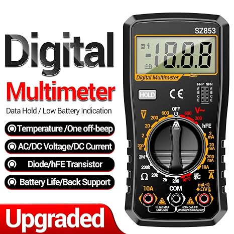 Voltmeter Multimeter | High Precision 1999 Count Automotive Detector,Volt Meters and Multimeters - for Home Household Electrical Electrician Industrial Commercial Residential Marine RV