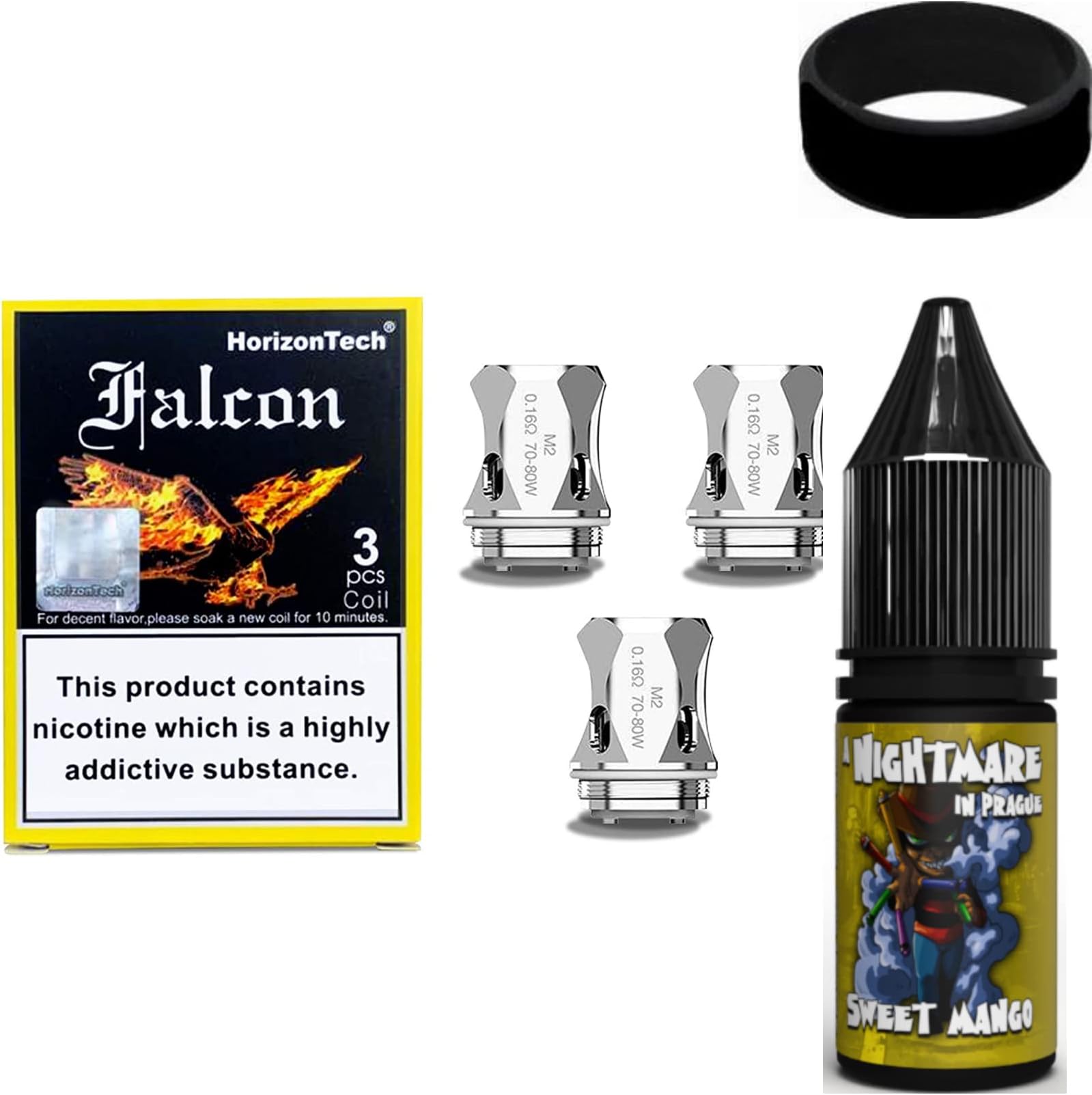 HorizonTech Falcon M2 Coils 0.16ohm + Free Nightmare Juice + Exclusive Band Set (Pack of 3)