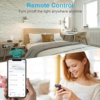 EIGHTREE Smart Plug with Energy Monitoring, 13A Smart Plugs that Work with Alexa, Google Home, SmartThings, Wireless Remote Control Timer Plug, 2.4 GHz Only Wi-Fi Plug