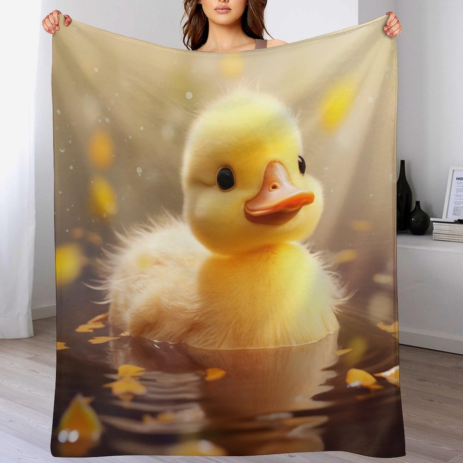Manta de franela Little Yellow suave contra el frío en sofá y cama
