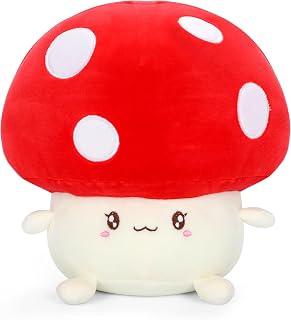 10 Inch Mushroom Plush Pillow Cute Mushroom Plushie Stuffed Animal Toys for Kids Gifts Home Decor
