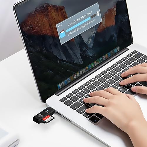 Vista 6 de Lector de tarjetas Micro SD USB 3.0, adaptador de tarjeta SD a USB de 2 en 1 de 5Gbps, lector de tarjetas de memoria Wansurs para tarjetas SDXC