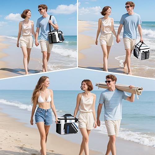 Miniatura 7 de Maelstrom 30 Can Large Leakproof Soft Cooler Bag, Insulated Collapsible Ice Chest with Bottle Opener, Portable for Beach, Camping, Travel & Shopping