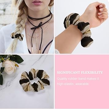 Angel Wing Satin Scrunchies for Women, No Crease Silk Hair Ties & Holder, Soft Hair Scrunchies for Sleeping, Fashion Ponytail Holders for Girls Elastic Hair Bands Gifts