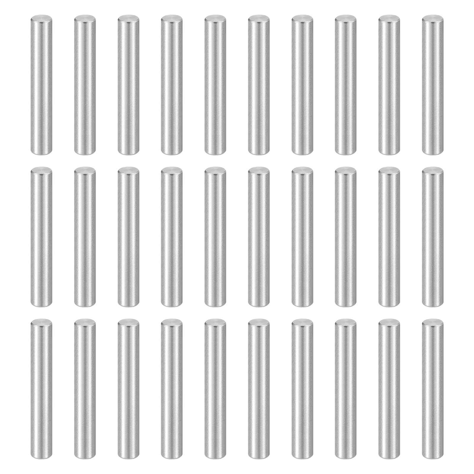 sourcing map 50 perni cilindrici M5 (5 mm) x 40 mm, in acciaio inossidabile 304, supporto per mensole, elementi di fissaggio per dispositivi in metallo, mobili in legno, installazione fai da te