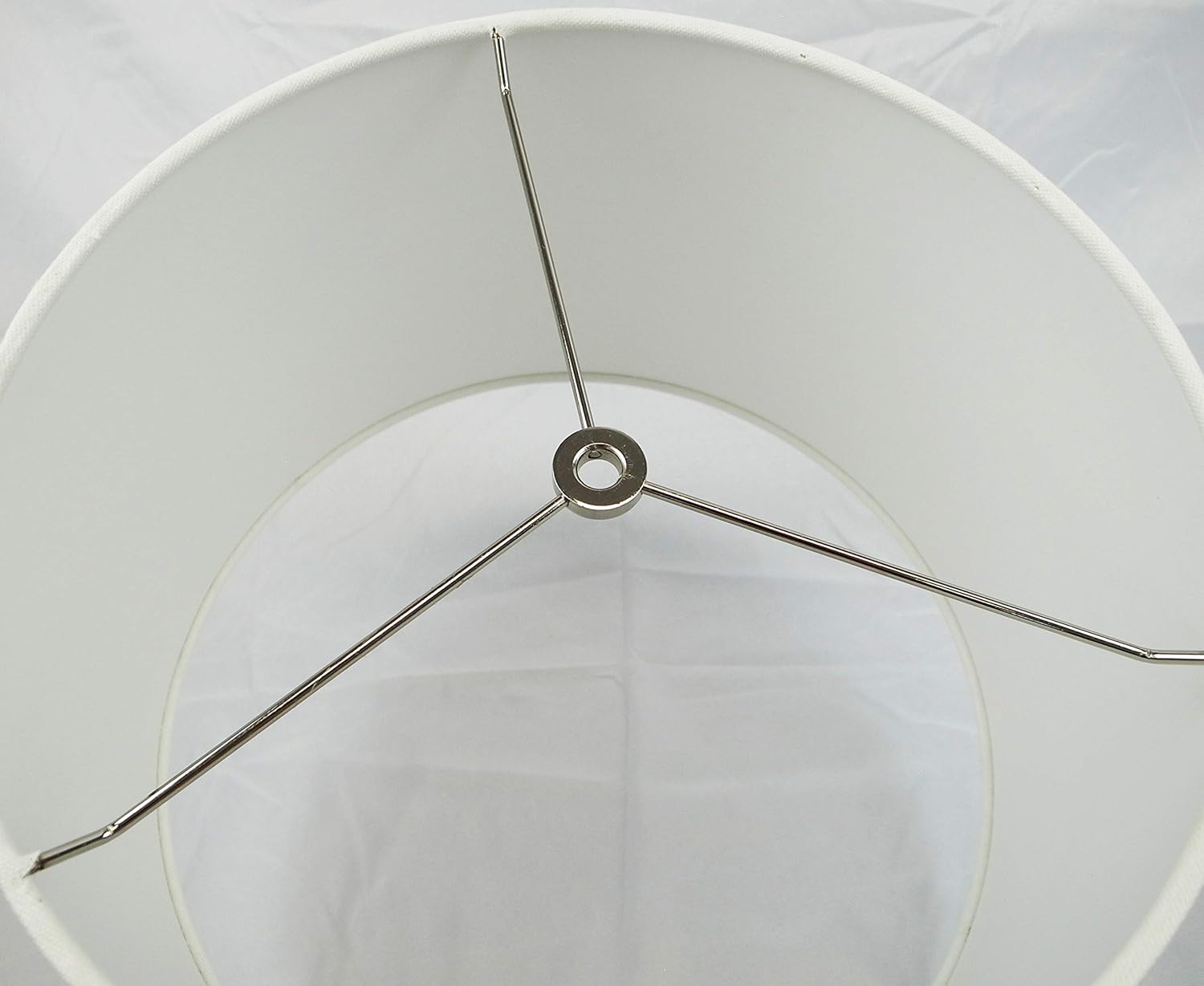 Hardback Drum Lampshade Spider Fitting Lamp Shade (White, 12x14x10H)