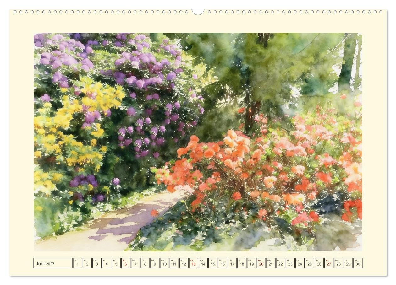 CALVENDO · Gartenparadies Dessau-Wörlitz (Kalender 2027) | DIN A2 Querformat · Wandkalender · Zauberhafter Ausflug in die Natur mit antiken Akzenten