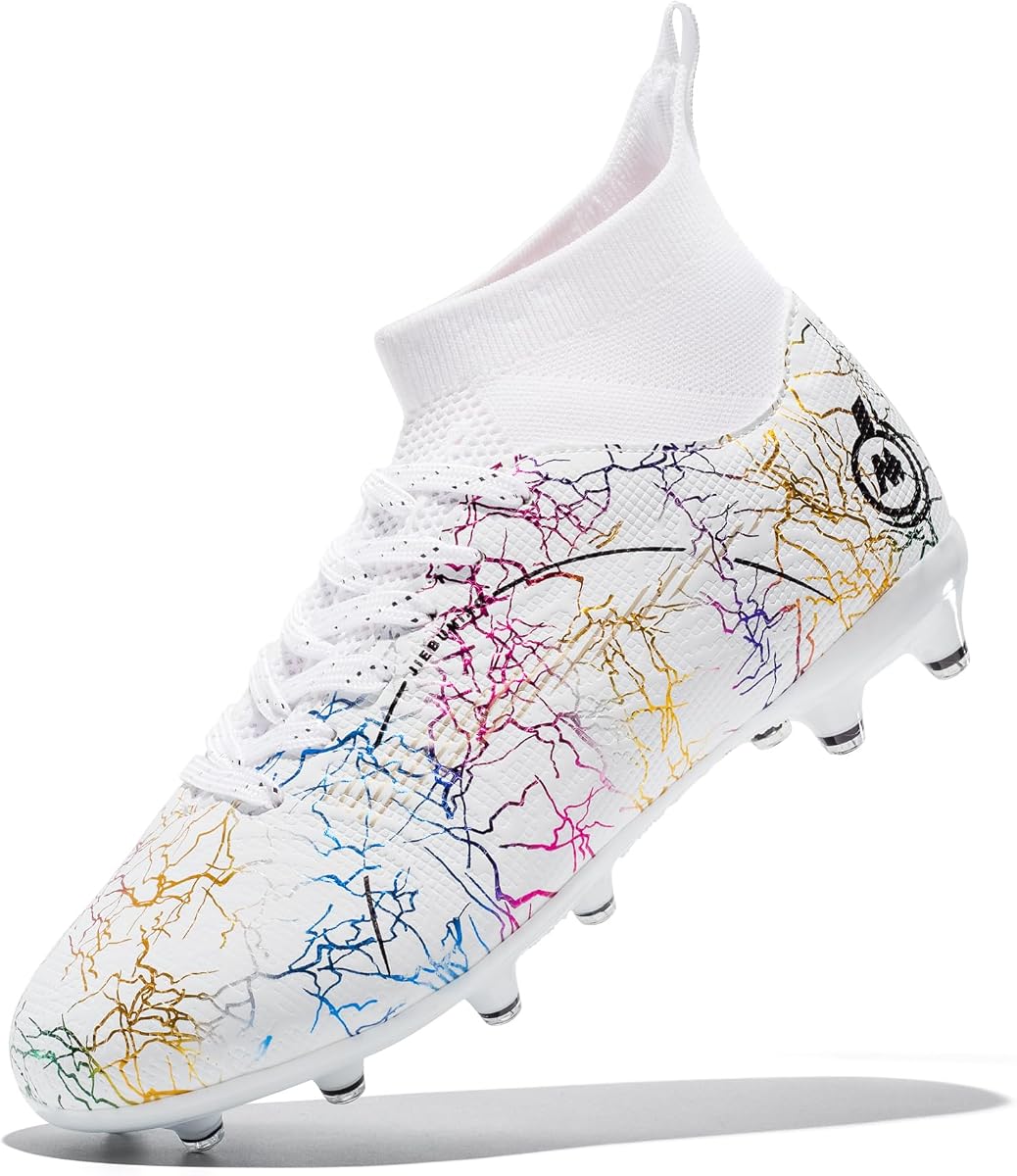 Boy Soccer Cleats- Lightweight High-Top Football Cleats for Training