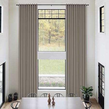 Frelement Grommet Curtains Extra Long Blackout Room Darkening Curtains for Long Windows Loft High Ceiling Thermal Insulated Drapes Privacy Drapes, 50″ W x 168″ L, 2 Panels, Taupe Frelement Grommet Curtains Extra Long Blackout Room Darkening Curtains for Long Windows Loft High Ceiling Thermal Insulated Drapes Privacy Drapes, 50″ W x 168″ L, 2 Panels, Taupe