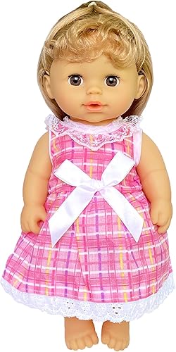 Miniatura 26 de 6 juegos de ropa de muñeca de bebé para muñeca de 10 a 12 pulgadas, ropa de muñeca, vestimenta de vestido, diademas accesorios para muñecas de 10