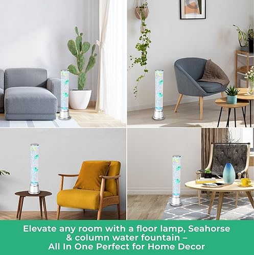 Miniatura 6 de Shop LC - Lámpara eléctrica de caballito de mar, lámpara artificial para acuario de pecera falsa con tubo de burbujas sensorial, lámpara de noche,