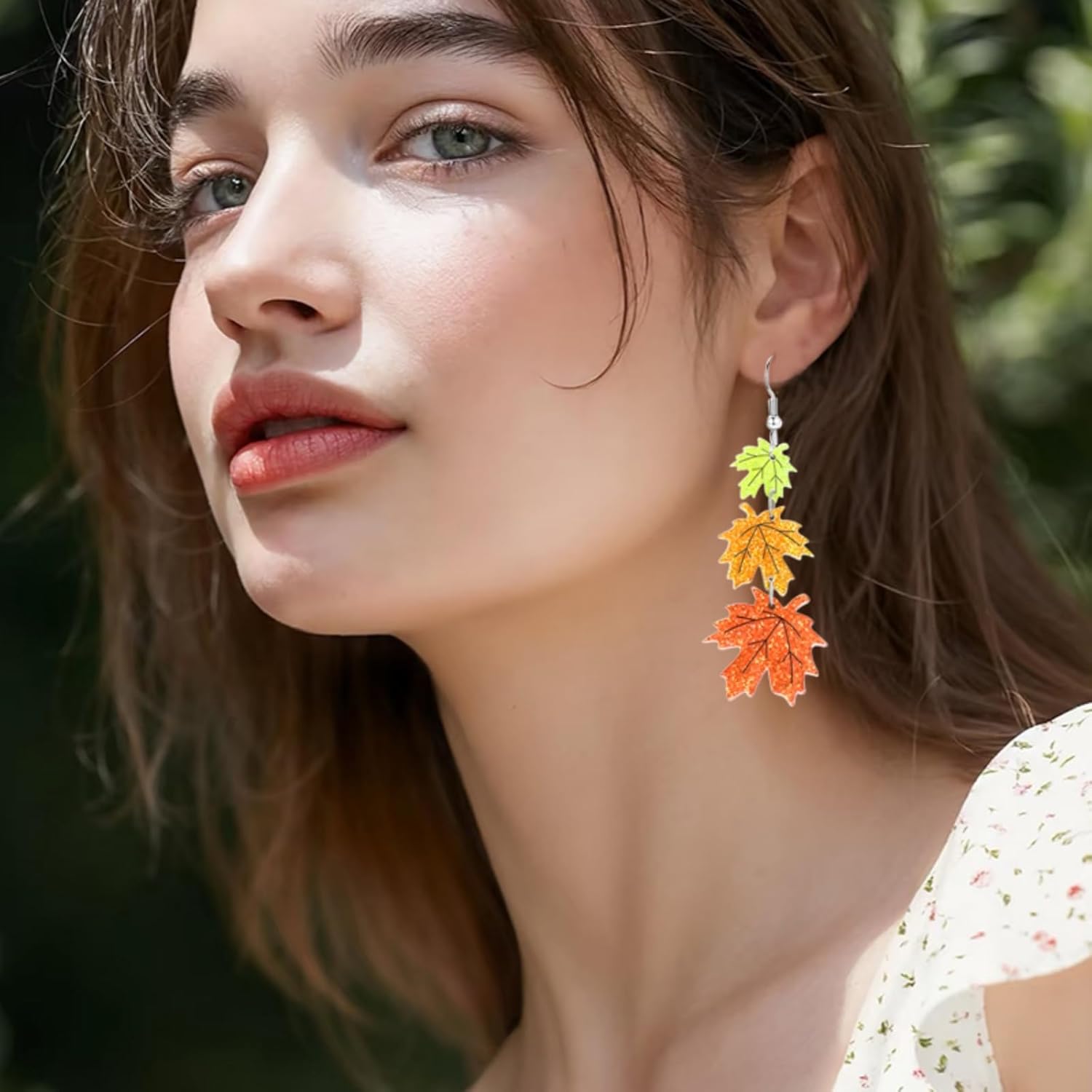 Thanksgiving Fall Earrings for Women Lightweight Acrylic Glitter Autumn Candy Turkey Maple Leaf Pumpkin Dangle Earrings Thanksgiving Gift - Image 3