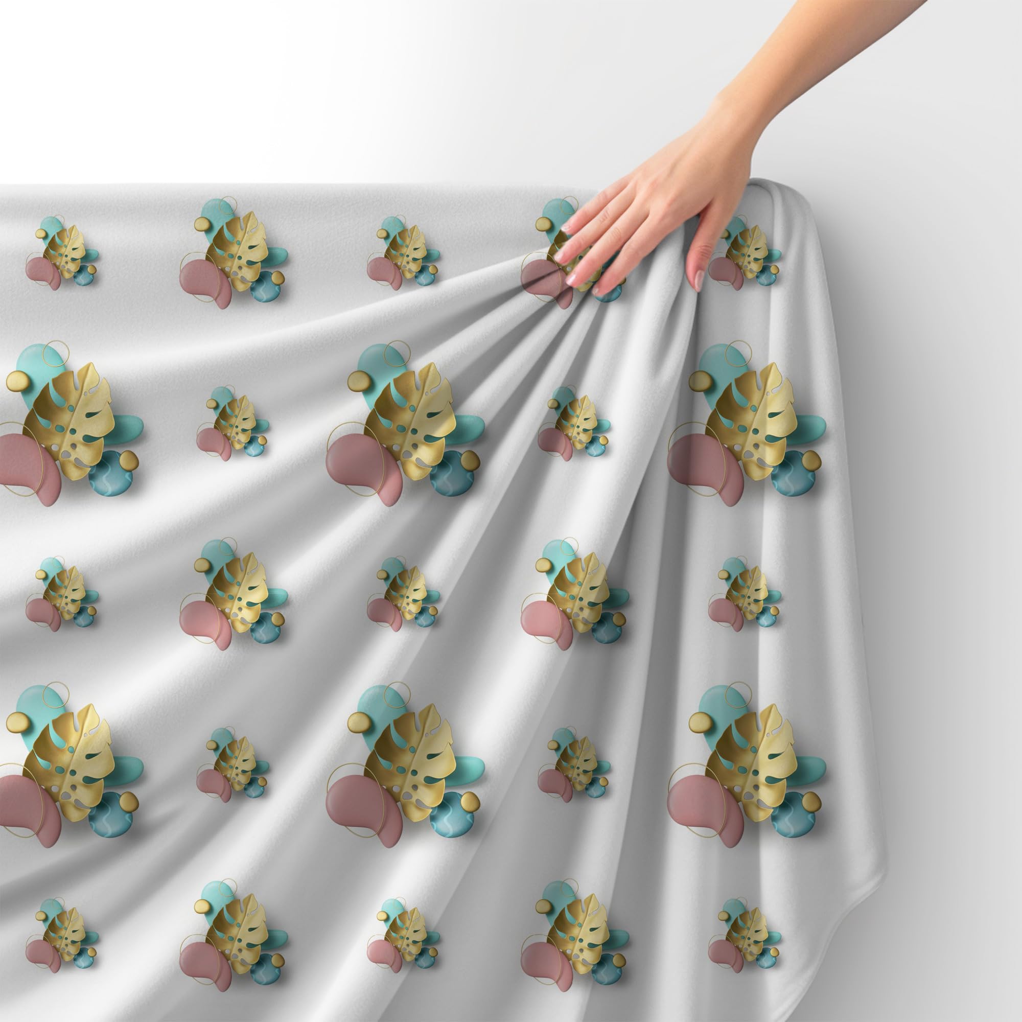 HEKO PANELS Tkanina velvet obiciowa drukowana, Monstera, 3 metry 140x300cm