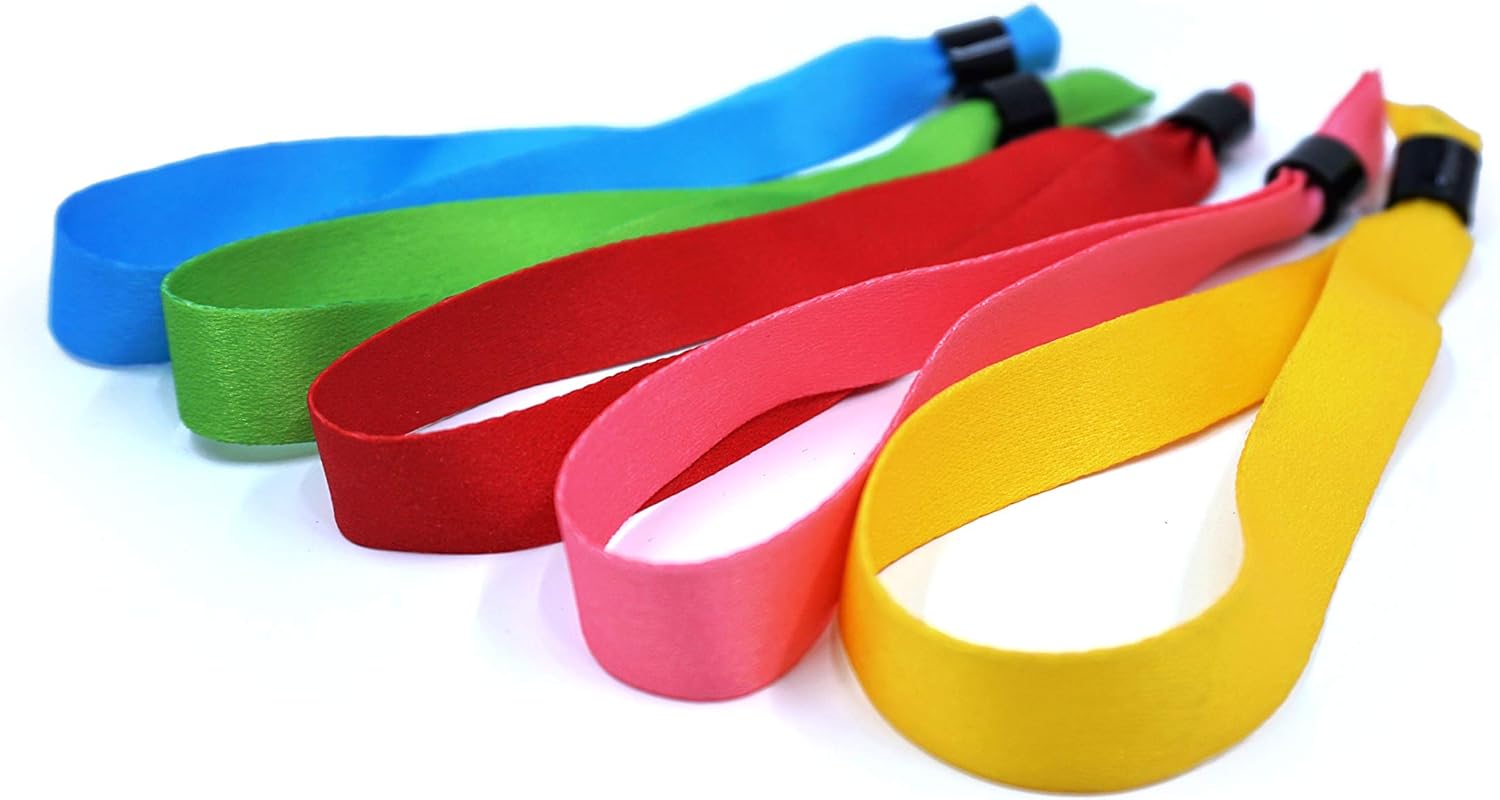 Cloth Wristband Variety Pack Blue, Pink, Red, Green