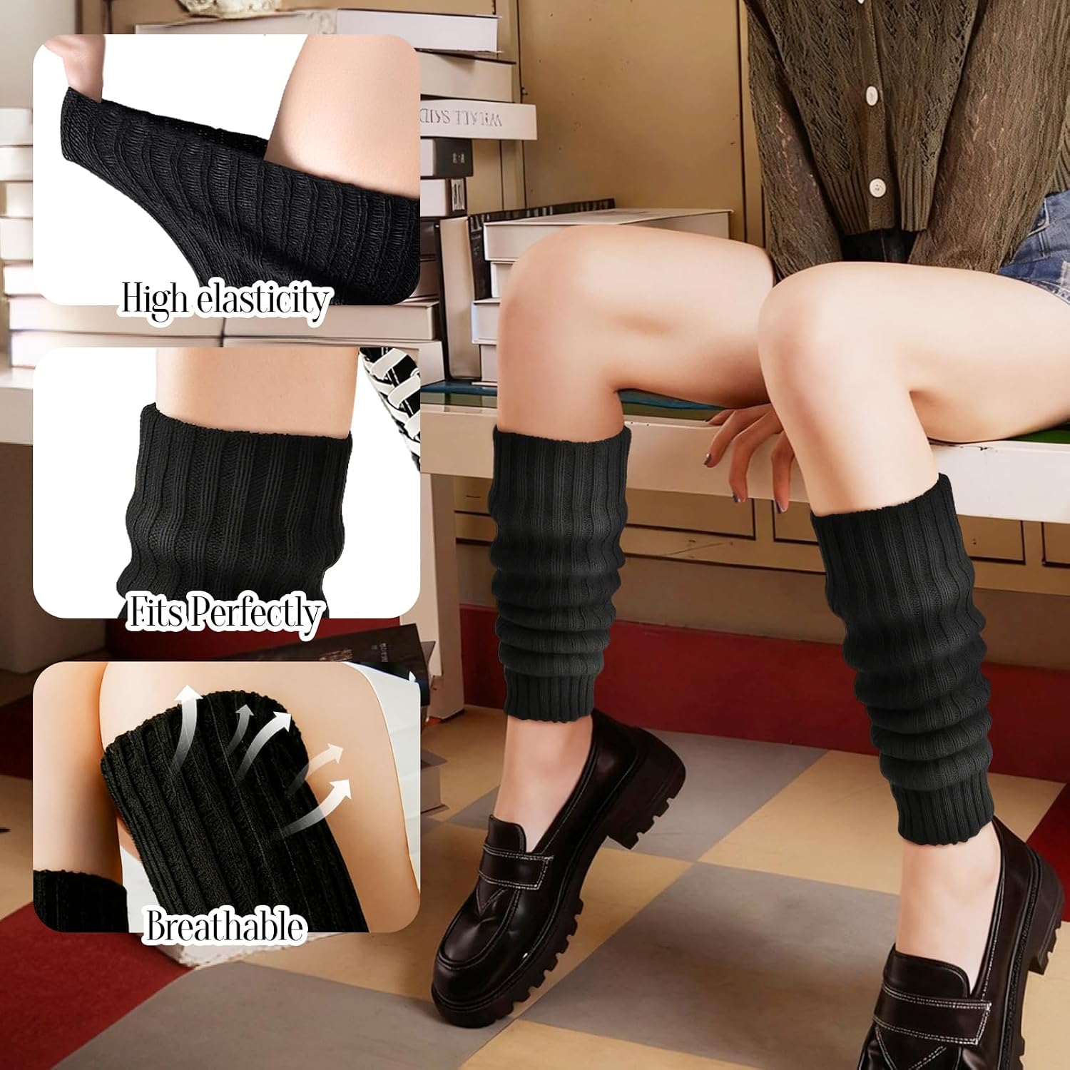 Leg Warmers for Women, Fashion Leg Warmer 80s, Women's Leg Warmers, Girls Legwarmers Accessories for Party Sports