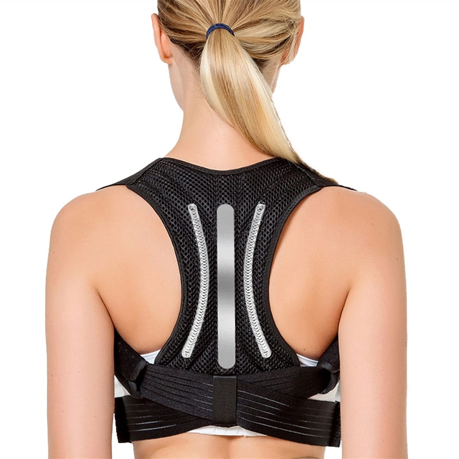 Postura de la Espalda para Hombres y Mujeres, Soporte para la Espalda Completa y cinturón de Soporte para el Cuello con Correas Ajustables, Soporte para la Columna Lumbar de la Espalda y los Hombros