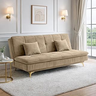 Home Lifestylez Reva Solid Wood 3 Seater - Sofa Cum Bed | Velvet Upholstered | Convertible Seating Sofa Bed for Living Roo... Price In India