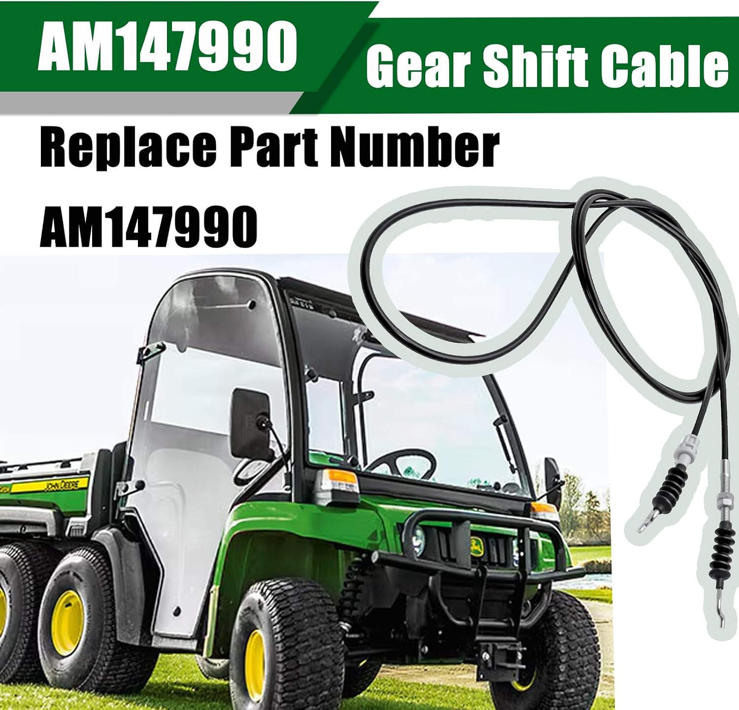 Replacement AM147990 Gear Shift Cable Compatible with Gator XUV 590i S4 Series Utility Vehicles