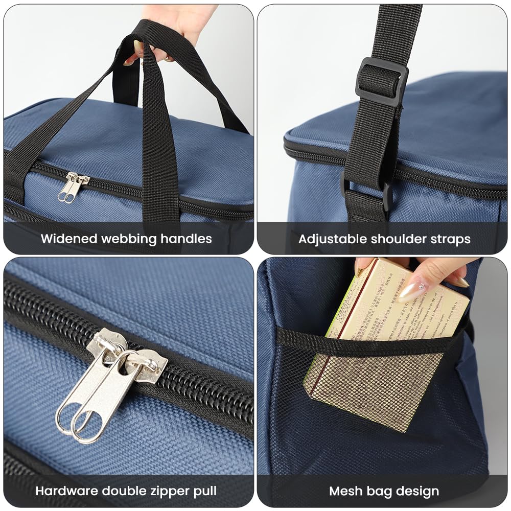 Porta Medicine da Viaggio 14L,Kit Pronto Soccorso XXL,Cassetta Pronto Soccorso Vuota,con Tracolla a Tracolla,Impermeabile, per Casa, Scuola, Viaggi, Campeggio, Escursioni (Marina)