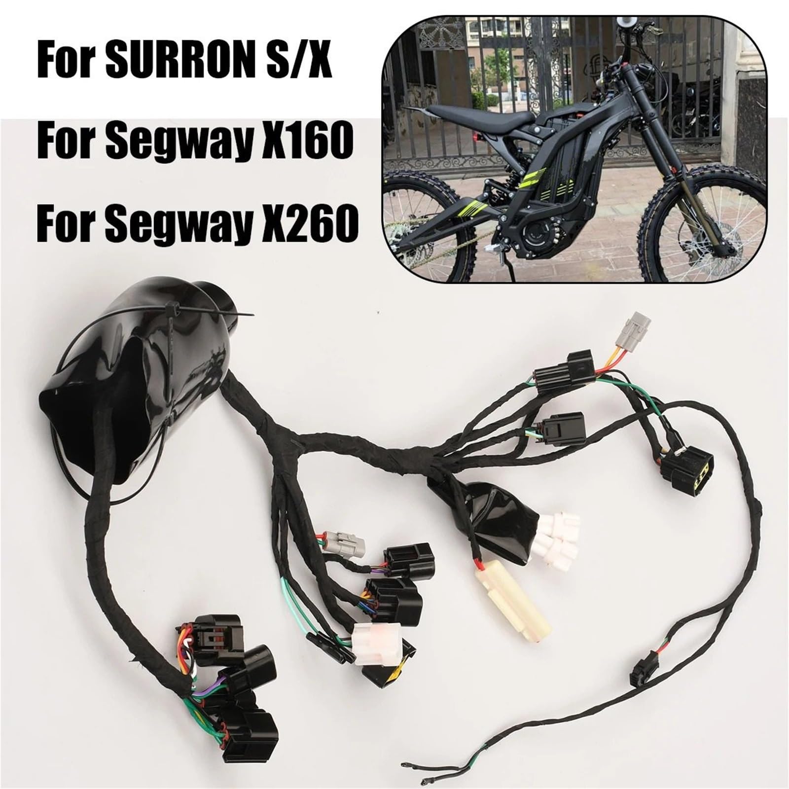 Kit de réparation pour câble de frein Compatible avec Surron Light Bee X Sur-ron LBX pour Segway X160 X260 160 260 : faisceau de câblage principal complet, protection contre la poussière électrique