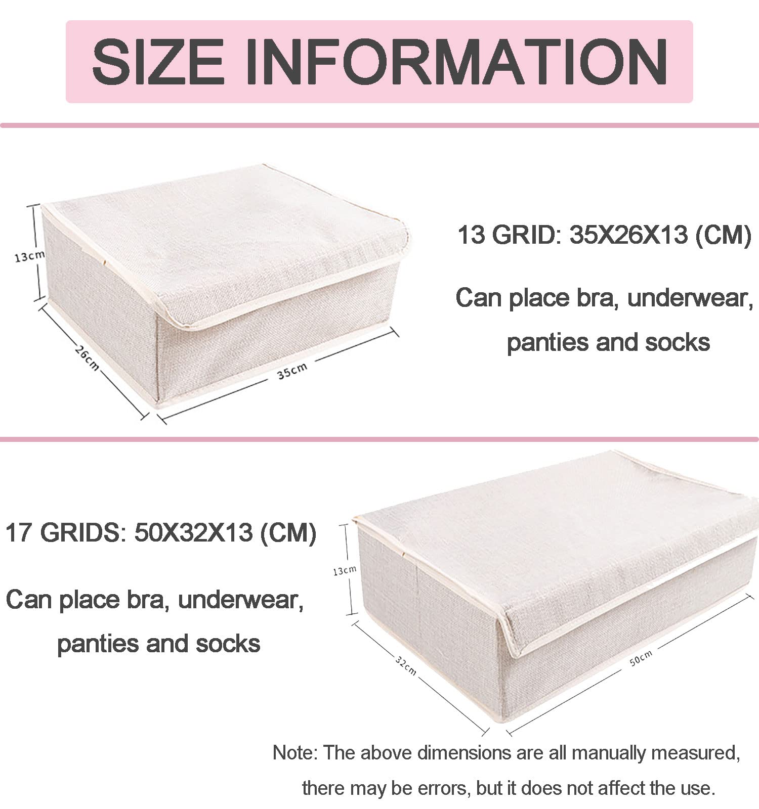 Organisateur de tiroir à vêtements Pliable Lavable Garde-Robe Organisateur de séparation en Maille Conteneurs de Stockage Portables pour Chambre à Coucher Dortoir Vestiaire pour Mettre des c