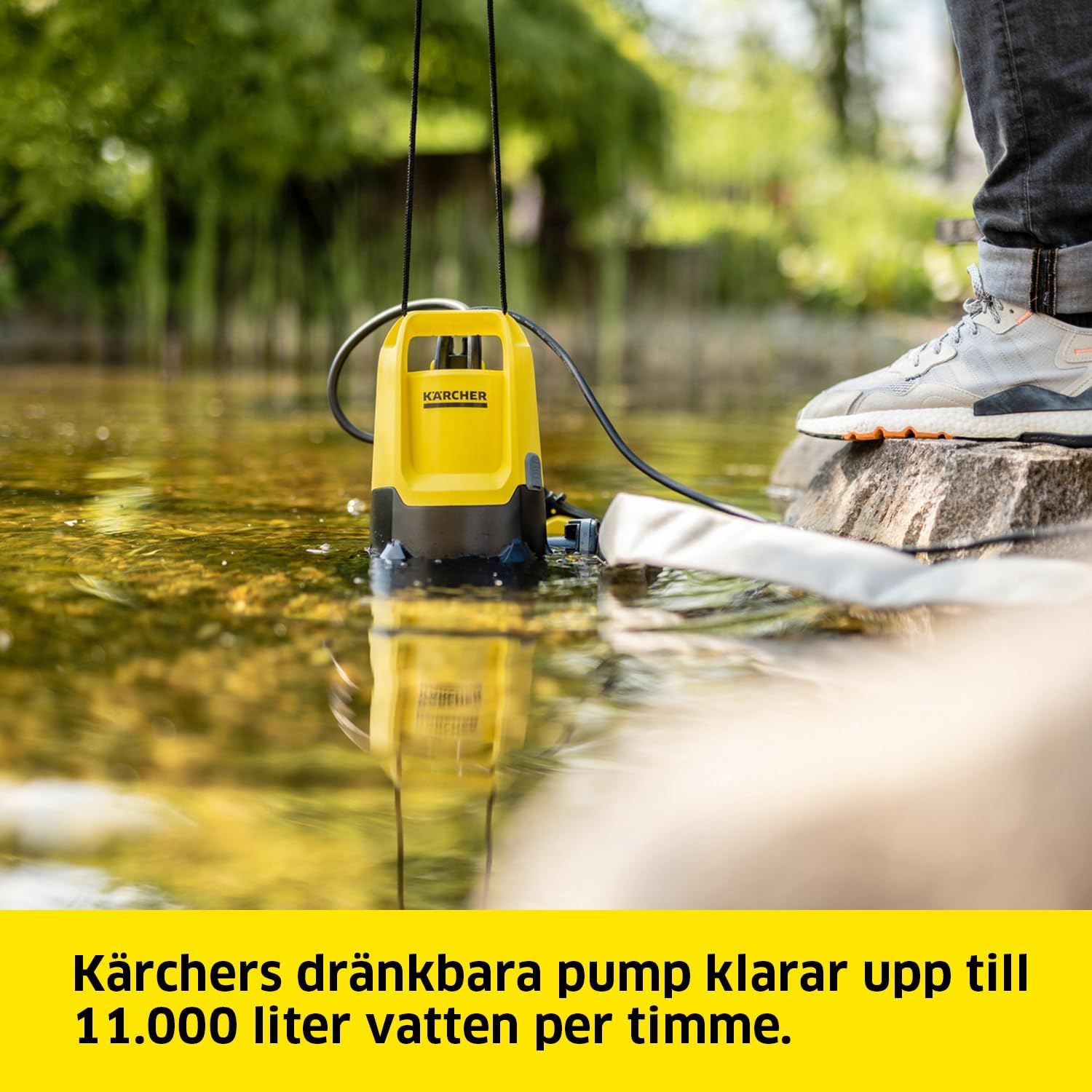 Kärcher Sp 11,000 Dirt, 400 W Motor, Flow 11,000 L/H, 0.7 Bar, Immersion Depth Max 7 m, Maximum Delivery Height 6 m, Particle Size Max 20 mm, Residual Liquid Height