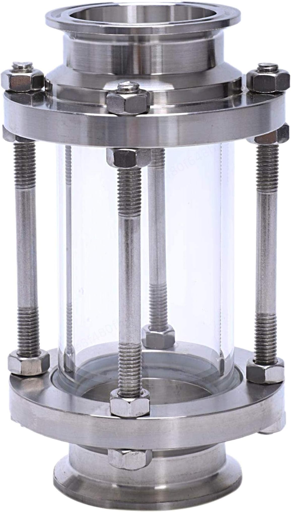 In-Line Sight Glass with Clamp End Flow Pipe OD 51MM Flow Sanitary Straight Sight Glass SUS316 2 Inch Tri Clamp Type