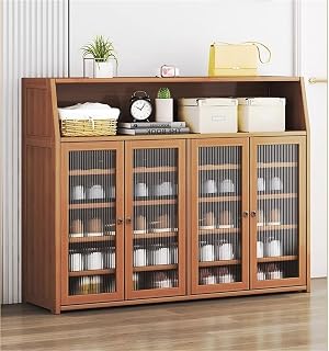 Portable Shoe Rack Organizer - Bamboo Free Standing Shoe Cabinet and Storage Shelf for Entryway, Hallway, and Living Room, Large Capacity, Stylish Design
