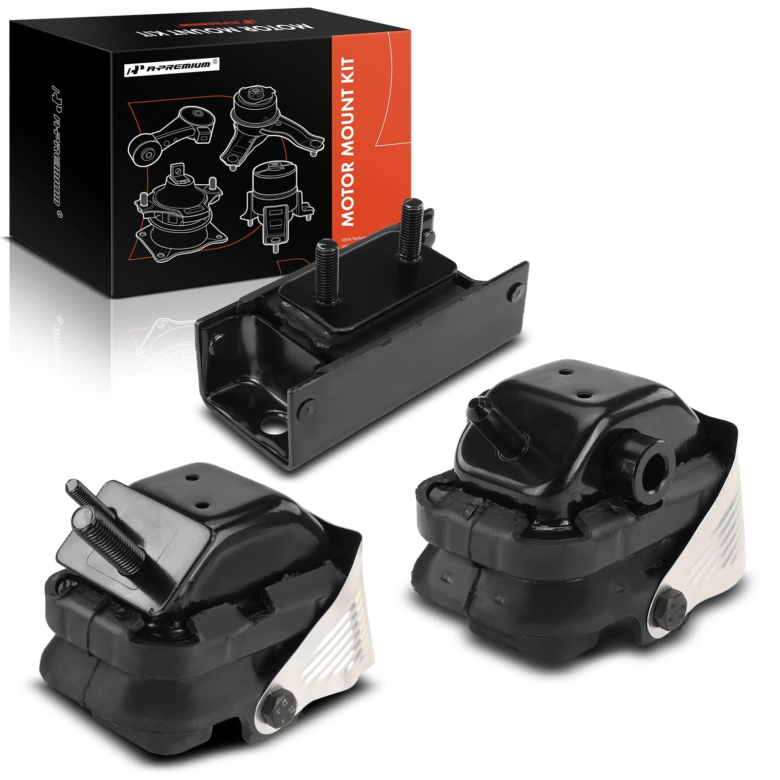 A-Premium 3PCS Engine Motor Mount And Transmission Mount Set Compatible With Ford Expedition 2007-2014 & Lincoln Navigator 2008-2014, 5.4L, 4WD, Automatic Transmission, Replace# 8L1Z6068B, 9L1Z6068A