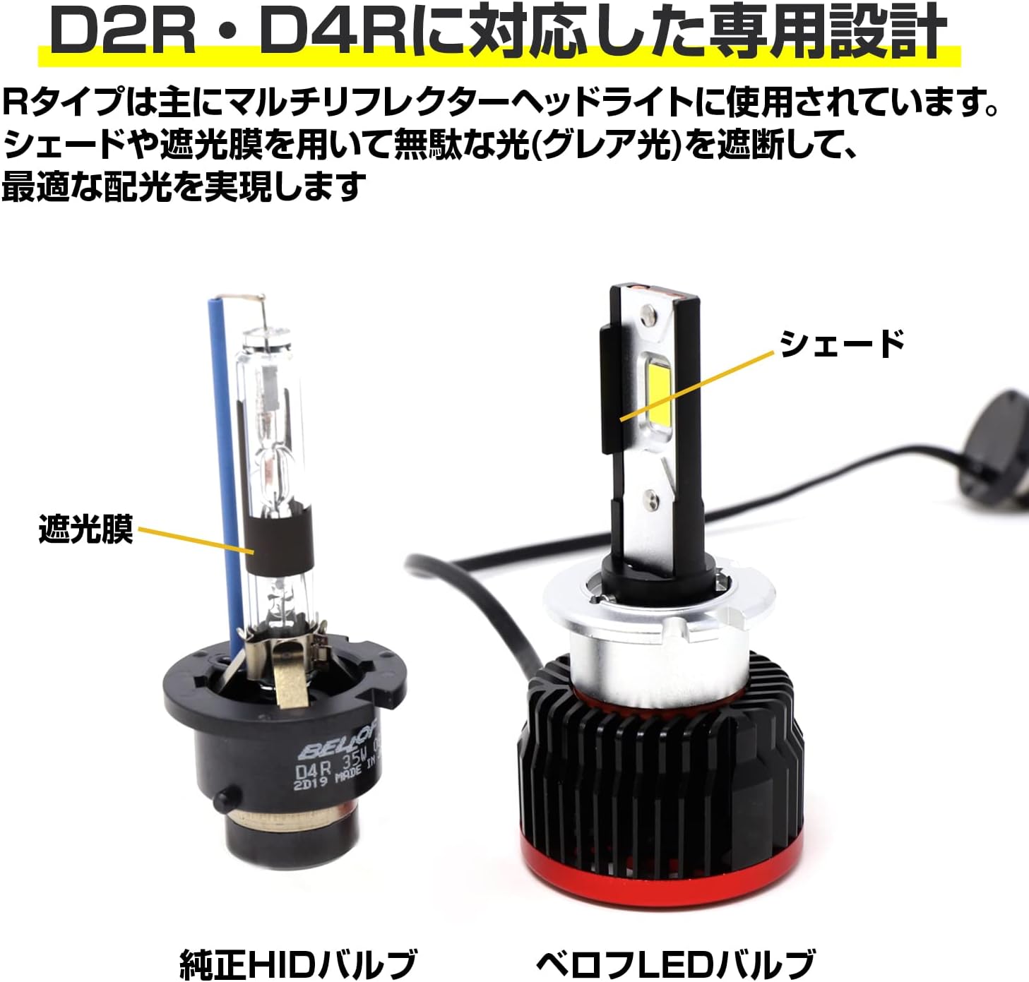 BELLOF ベロフ HIDバルブ D1S 35W 6000K ABARTH 595 左右2個セット  