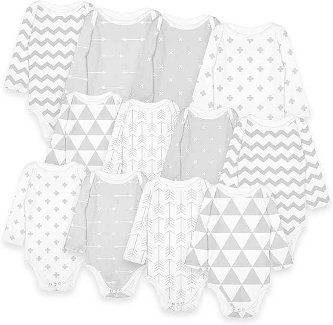 Pack de 12 Bodies Bebé Algodón