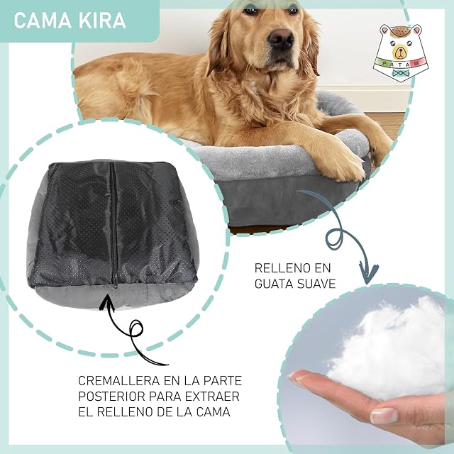 Foto 4 de 6 de PATAM Cama para Perros y Gatos para Interior, Suave y Antideslizante, Funda Lavable a máquina