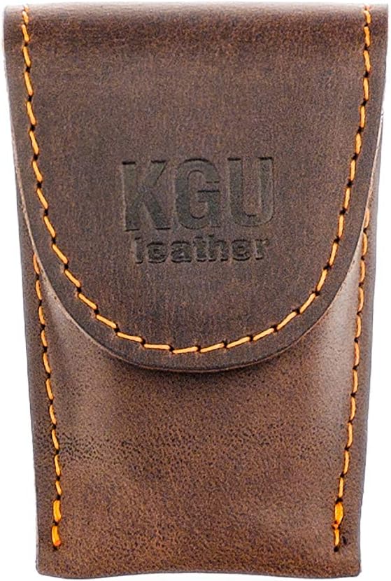 KGUBrass French horn MOUTHPIECE HOLDER Triple for 3 Mouthpieces. Genuine leather carrying bag. Compact Mouthpiece Holder. Protection Case for French Horn Mouth pieces (Triple, Black)