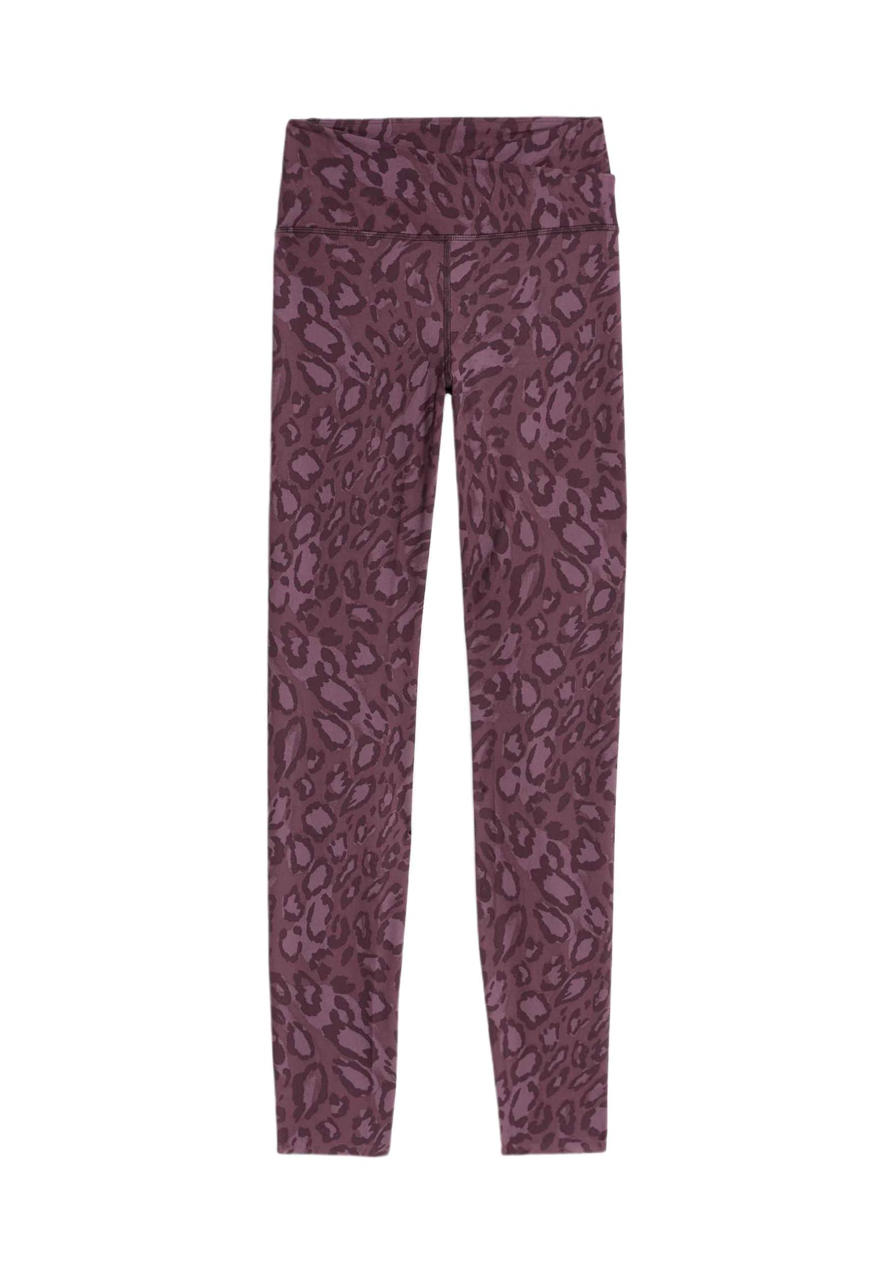 Marks & Spencer Leggings de Yoga Go Balance Estampados con Detalle Cruzado en la Cintura para Mujer, Ajuste Normal, Cintura Elástica, Antibacterianos