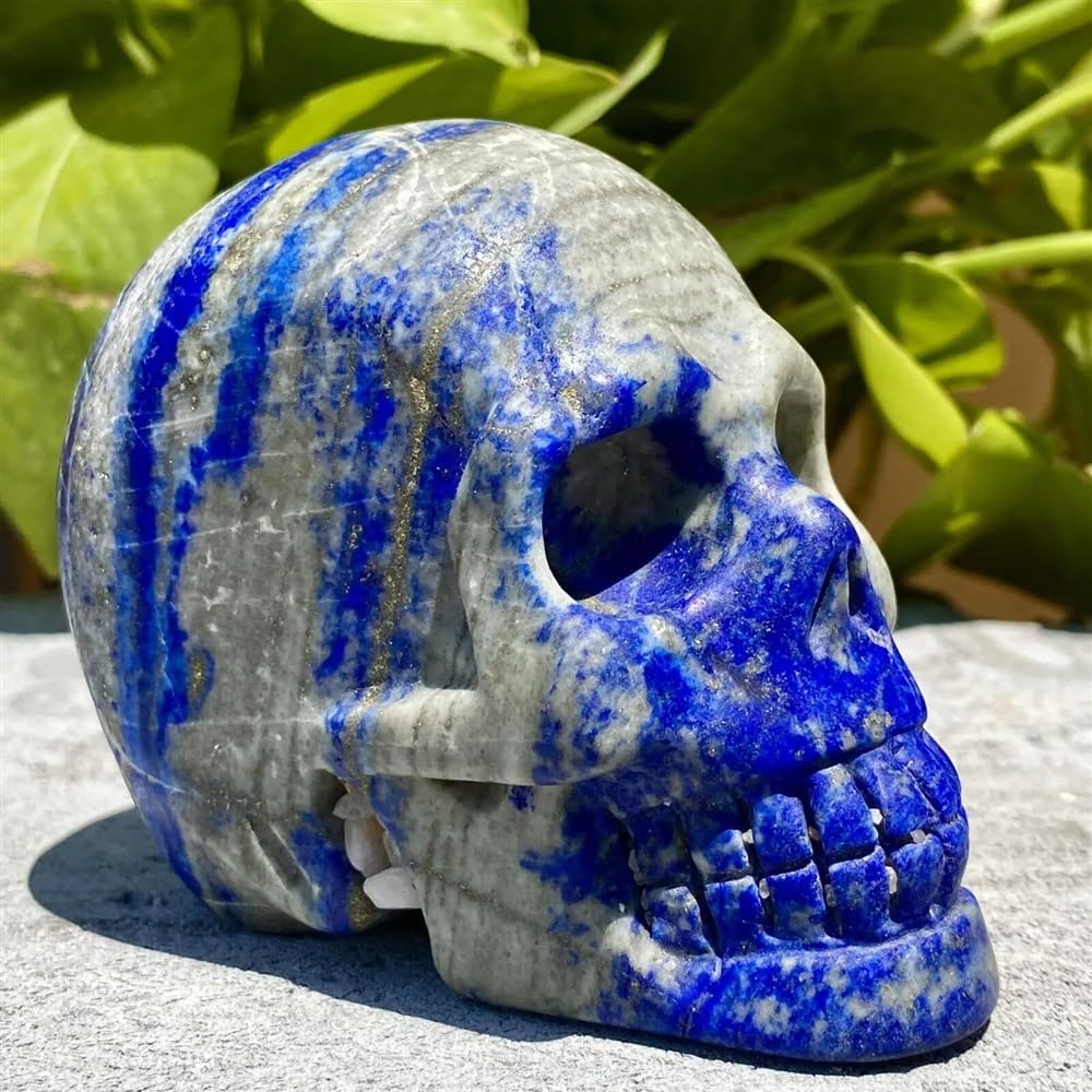 Crystal Lapis Lazuli Skull Quartz Crystal Carved Skull (Size : 450-500g)